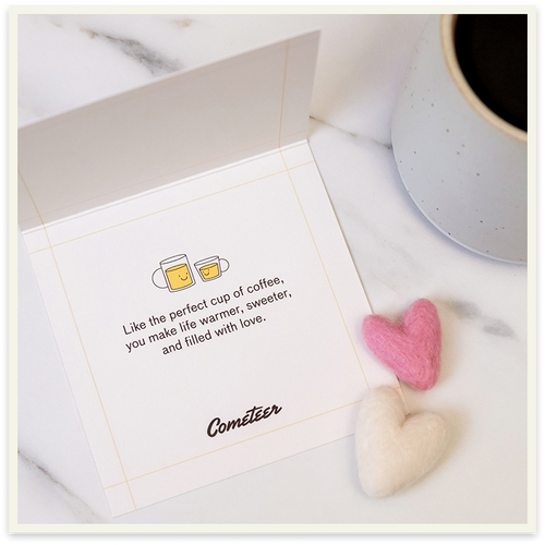 Handmade felt hearts to seal the deal