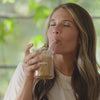 Caro Chambers preparing and enjoying Cometeer coffee